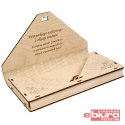 PUDEŁKO DREWNIANE KOPERTA NA "50" LAVERTIS