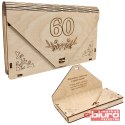 PUDEŁKO DREWNIANE KOPERTA NA "60" LAVERTIS