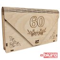 PUDEŁKO DREWNIANE KOPERTA NA "60" LAVERTIS