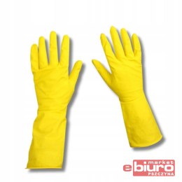 RĘKAWICE GUMOWE LATEKSOWE FLOKOWANE GOSPODARCZE ROZMIAR L PLAST