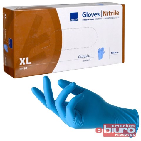 RĘKAWICE NITRYLOWE ROZMIAR XL A'100 GLOVES BLUE