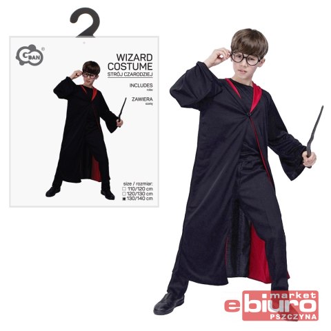 STRÓJ DLA DZIECI CZARODZIEJ (SZATA) ROZM 130/140CM