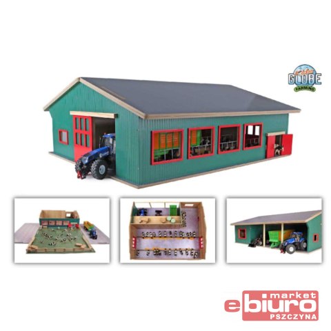 STAJNIA Z PASTWISKIEM 75X61X29CM 1:32 HIPO