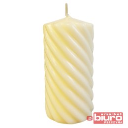ŚWIECA KLASYCZNA WALEC TWIST 70/150 BARW. KREMOWA