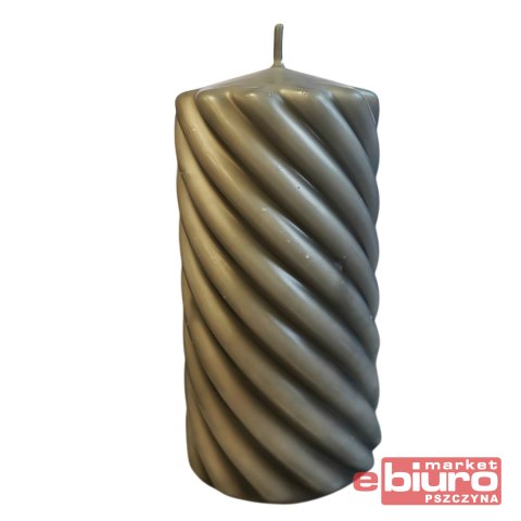 ŚWIECZKA KLASYCZNA WALEC TWIST 70/150 C SZARA 8521
