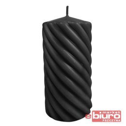 ŚWIECZKA KLASYCZNA WALEC TWIST 70/150 CZARNA 8521