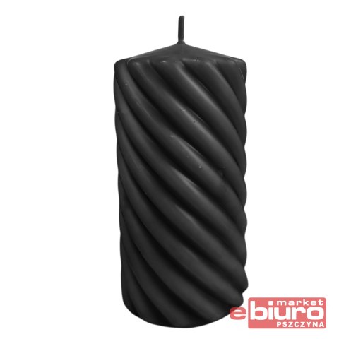 ŚWIECZKA KLASYCZNA WALEC TWIST 70/150 CZARNA 8521