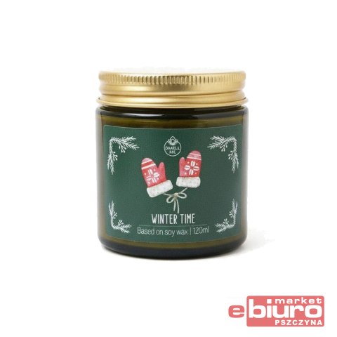 ŚWIECZKA SMELL ME WINTER TIME 120ML ZIELONA PAVONE