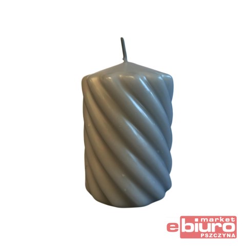 ŚWIECZKA WALEC TWIST 70/100 C. SZARA 8514