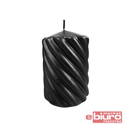 ŚWIECZKA WALEC TWIST 70/100 CZARNA 8514