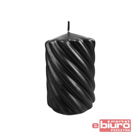 ŚWIECZKA WALEC TWIST 70/100 CZARNA 8514