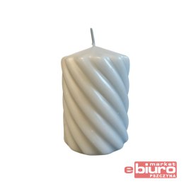 ŚWIECZKA WALEC TWIST 70/100 J. SZARA 8514