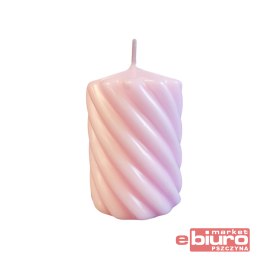 ŚWIECZKA WALEC TWIST 70/100 RÓŻOWA 8514