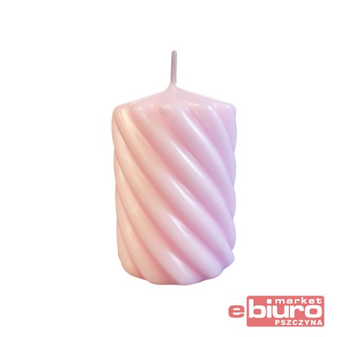 ŚWIECZKA WALEC TWIST 70/100 RÓŻOWA 8514