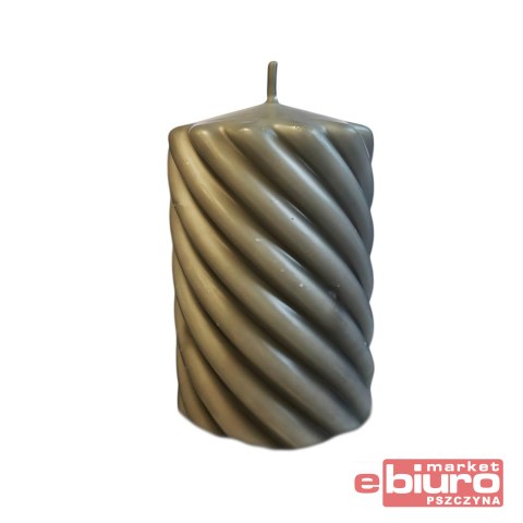 ŚWIECZKA WALEC TWIST 70/120 C. SZARA 9603