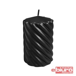 ŚWIECZKA WALEC TWIST 70/120 CZARNA 9603