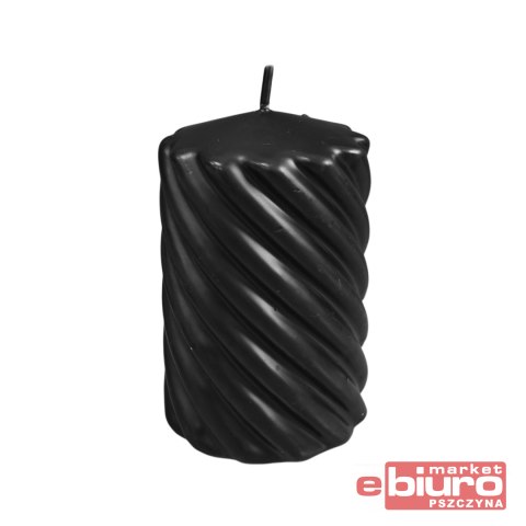 ŚWIECZKA WALEC TWIST 70/120 CZARNA 9603