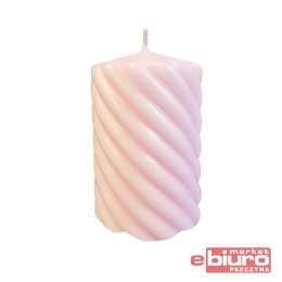 ŚWIECZKA WALEC TWIST 70/120 RÓŻOWA 9603