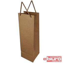 TOREBKA OZDOBNA SZARA KRAFT NA BUTELKĘ P-W1 A'10 12x36,9x11 PAW