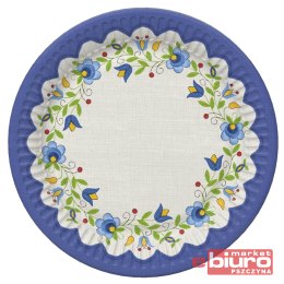 TALERZYKI PAPIER ŚR 227MM A'8 FOLK KASZUBY POL
