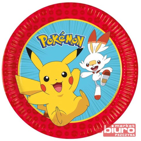 TALERZYKI PAPIEROWE POKEMON 23CM 8SZT GODAN