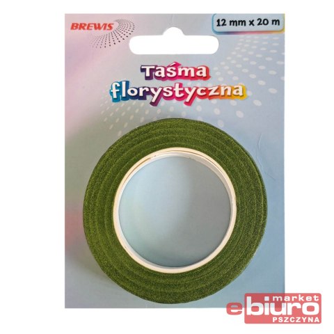 TAŚMA FLORYSTYCZNA J.ZIELONA 12MM X 20M TF3 BREWI