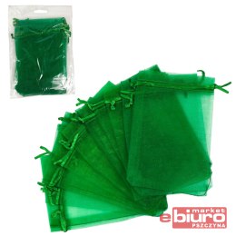 WORECZKI ORGANZOWE 10X15CM WR02 ZIELONE A'10 PSH