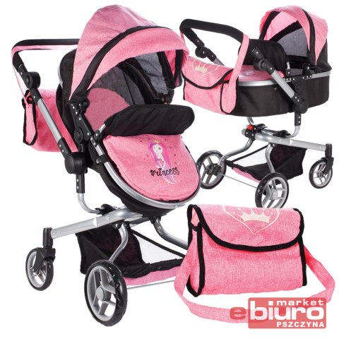 WÓZEK 2W1 DLA LALEK KSIĘŻNICZKA 7558 MALIS