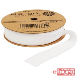 WSTĄŻKA WELWETOWA 2,5CM X 10Y FX247 BIAŁY FLO-ART