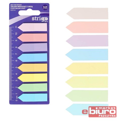 ZAKŁADKI INDEKSUJĄCE Z LIN 45X12M KOL 160K STRIGO