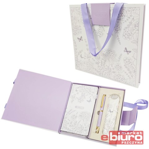 ZESTAW DŁUG + NOTES + ETUI PREMIUM FIOLET CRESCO