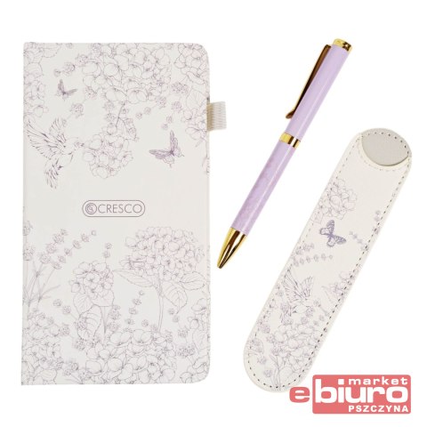 ZESTAW DŁUG + NOTES + ETUI PREMIUM FIOLET CRESCO