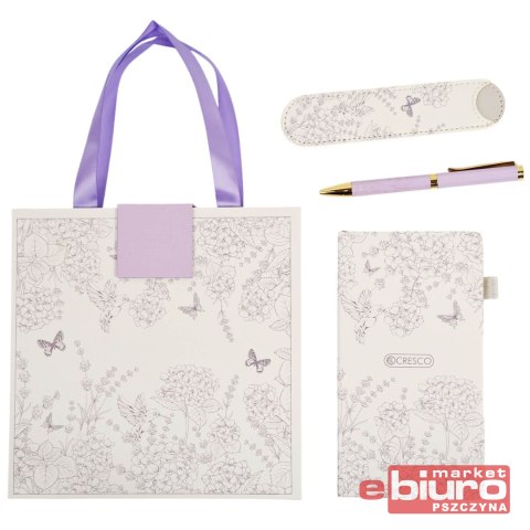 ZESTAW DŁUG + NOTES + ETUI PREMIUM FIOLET CRESCO