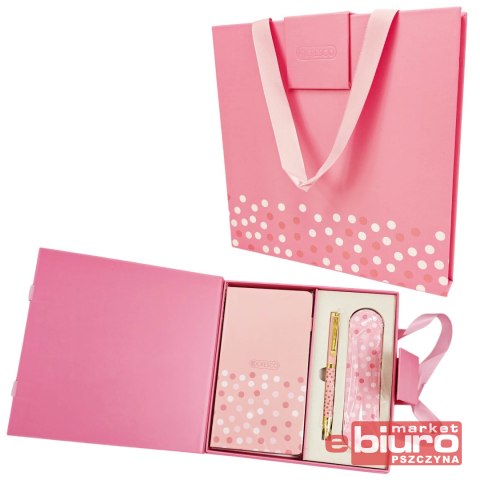 ZESTAW DŁUG + NOTES + ETUI PREMIUM RÓŻ CRESCO