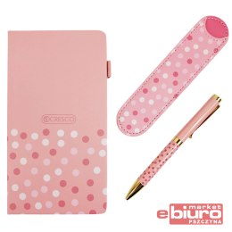 ZESTAW DŁUG + NOTES + ETUI PREMIUM RÓŻ CRESCO