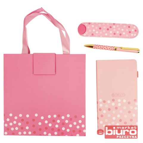 ZESTAW DŁUG + NOTES + ETUI PREMIUM RÓŻ CRESCO