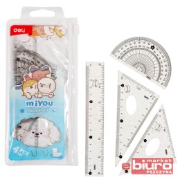 ZESTAW GEOMETRYCZNY 4 EL COMIKO FAMILY NIEBIE DELI