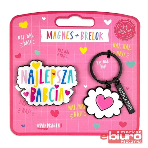 ZESTAW MAGNES + BRELOK NAJ BABCIA DRAGON