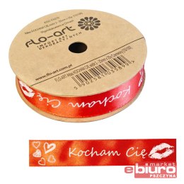 ATŁAS KOCHAM CIĘ WZÓR 2 25MMX25Y FLO-ART