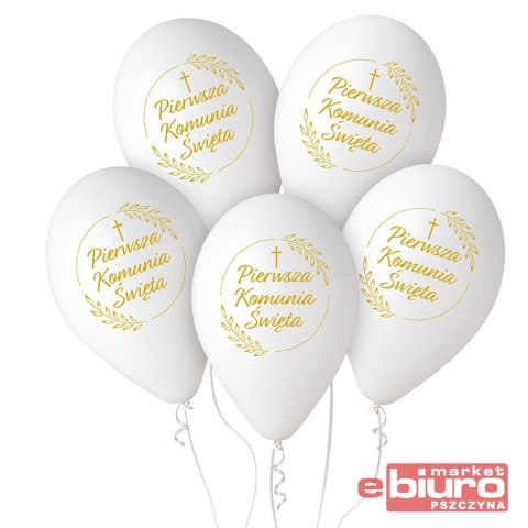 BALON PREMIUM HEL PIERWSZA KOMUNIA KŁOSY 12" A'25