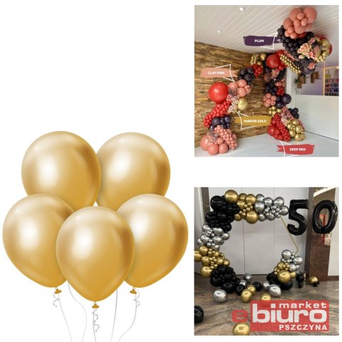 BALONY KALISAN 18" MIRROR GOLD 25SZT GODAN