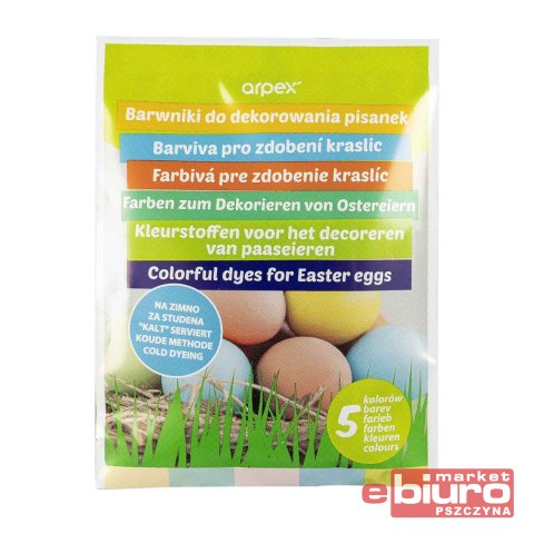 BARWNIKI DO JAJ 5 KOLORÓW SW7262 ARPEX