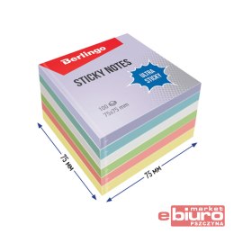 BLOCZEK SAMOPRZ ULTRA LEPKI 75X75MM PASTEL BIAŁY