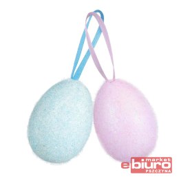 BROKATOWE JAJKA FLOKOWANE DUŻE 2SZT VJ8495 ARPEX