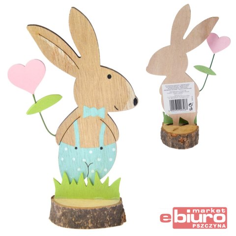 DREWNIANA DEKORACJA ZAJĄCZEK NA PNIU ARPEX