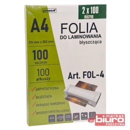FOLIA DO LAMINOWANIA A4 100MIC 100 ARKUSZY PENWORD