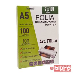 FOLIA DO LAMINOWANIA A5 100MIC 100 ARKUSZY PENWORD
