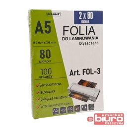 FOLIA DO LAMINOWANIA A5 80MIC 100 ARKUSZY PENWORD