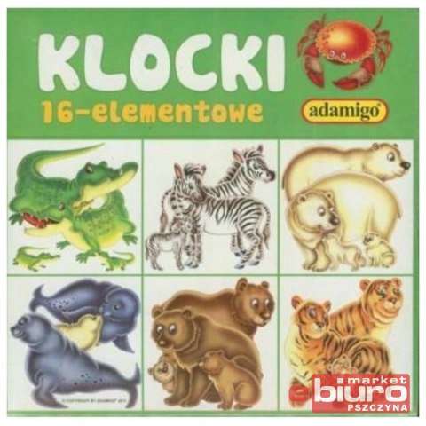 KLOCKI EDUKACYJNE 16 ELEMENTÓW ADAMIGO