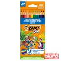 KREDKI DREWNIANE ECO SMOOTH 12 KOL. BIC